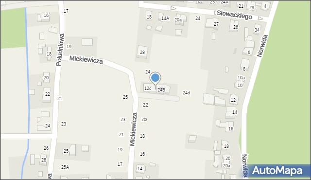 Bolechowo-Osiedle, Mickiewicza Adama, 24a, mapa Bolechowo-Osiedle