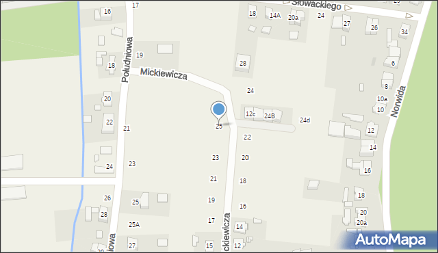 Bolechowo-Osiedle, Mickiewicza Adama, 25, mapa Bolechowo-Osiedle