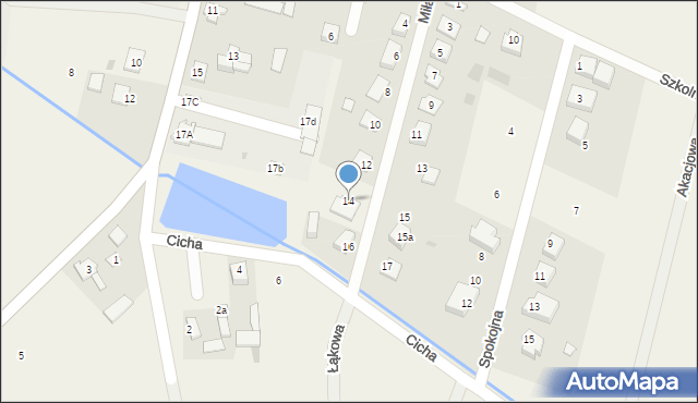 Borowie, Miła, 14, mapa Borowie