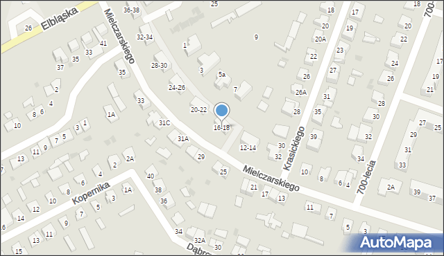 Braniewo, Mielczarskiego Romualda, 16-18, mapa Braniewo