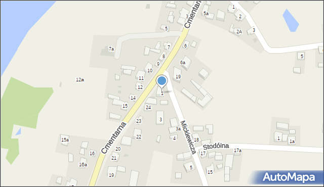 Brdów, Mickiewicza Adama, 1, mapa Brdów