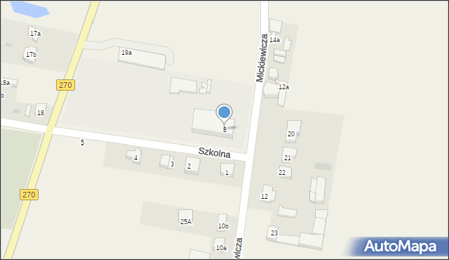 Brdów, Mickiewicza Adama, 8, mapa Brdów