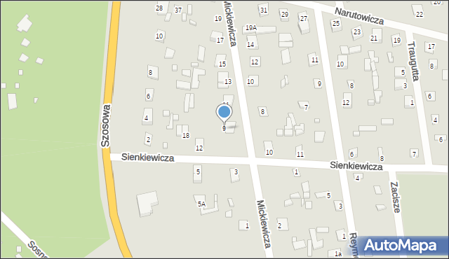 Brok, Mickiewicza Adama, 9, mapa Brok