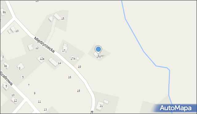 Bronów, Międzyrzecka, 17c, mapa Bronów