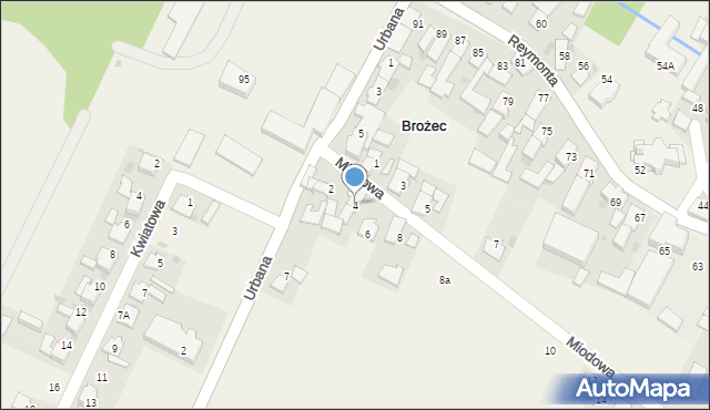 Brożec, Miodowa, 4, mapa Brożec