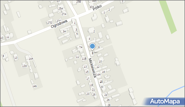 Brudzew, Mickiewicza Adama, 8, mapa Brudzew