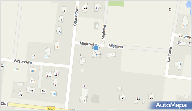 Brwilno, Miętowa, 2, mapa Brwilno