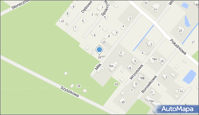 Brwilno Dolne, Miła, 14, mapa Brwilno Dolne