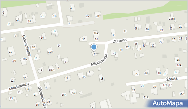 Brwinów, Mickiewicza Adama, 2, mapa Brwinów