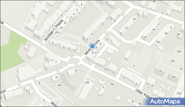 Brzeg, Mickiewicza Adama, 2, mapa Brzeg