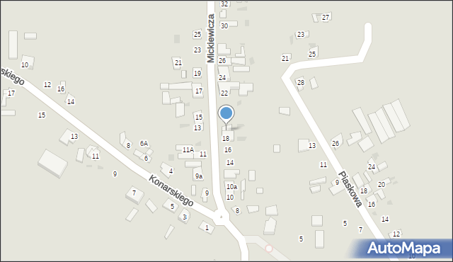 Brześć Kujawski, Mickiewicza Adama, 18a, mapa Brześć Kujawski