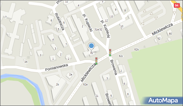 Brzesko, Mickiewicza Adama, 31, mapa Brzesko