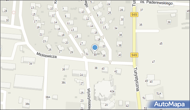 Brzeszcze, Mickiewicza Adama, 33, mapa Brzeszcze