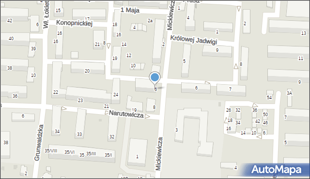 Brzeszcze, Mickiewicza Adama, 6, mapa Brzeszcze