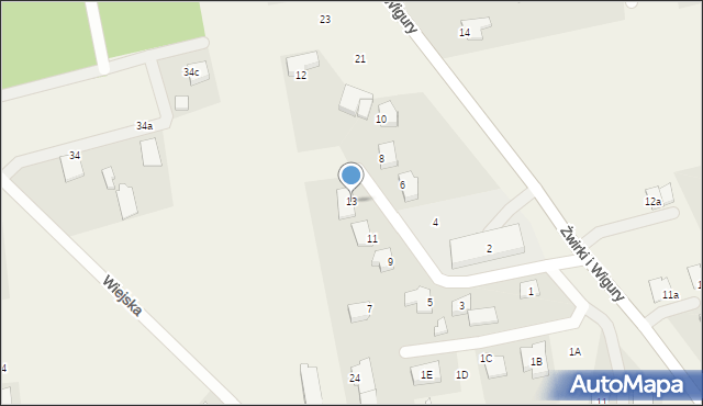 Brzezie k. Sulechowa, Mickiewicza Adama, 13, mapa Brzezie k. Sulechowa