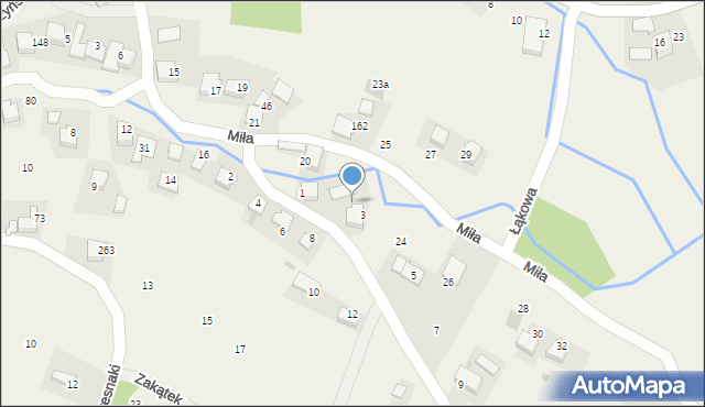 Brzoskwinia, Miła, 22, mapa Brzoskwinia