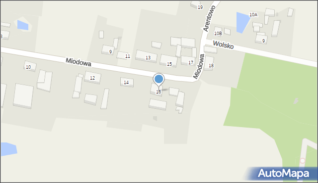 Brzostowo, Miodowa, 16, mapa Brzostowo