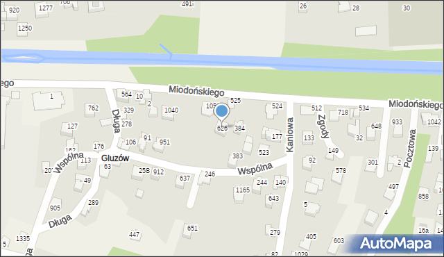 Buczkowice, Miodońskiego Franciszka, 626, mapa Buczkowice