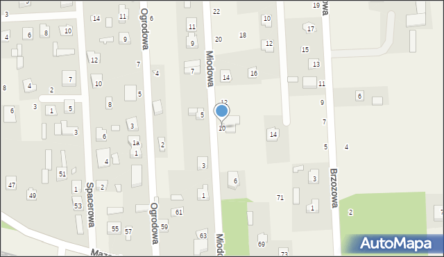 Budy Barcząckie, Miodowa, 10, mapa Budy Barcząckie