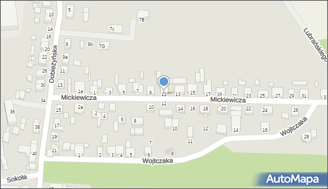 Buk, Mickiewicza Adama, 11, mapa Buk