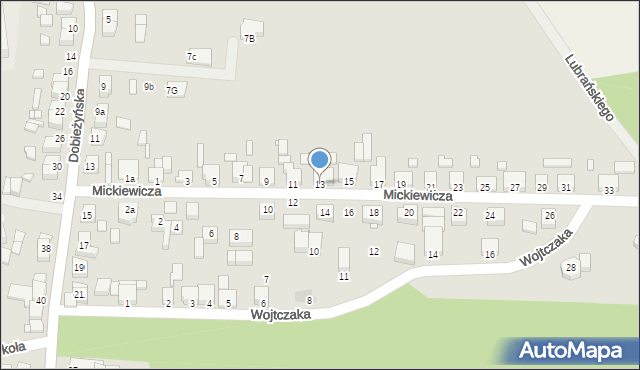 Buk, Mickiewicza Adama, 13, mapa Buk