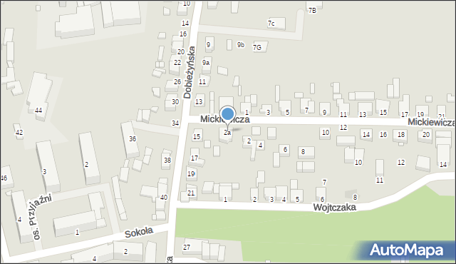 Buk, Mickiewicza Adama, 2a, mapa Buk