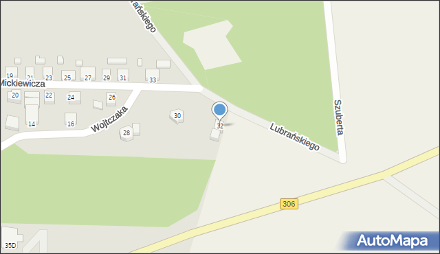 Buk, Mickiewicza Adama, 32, mapa Buk