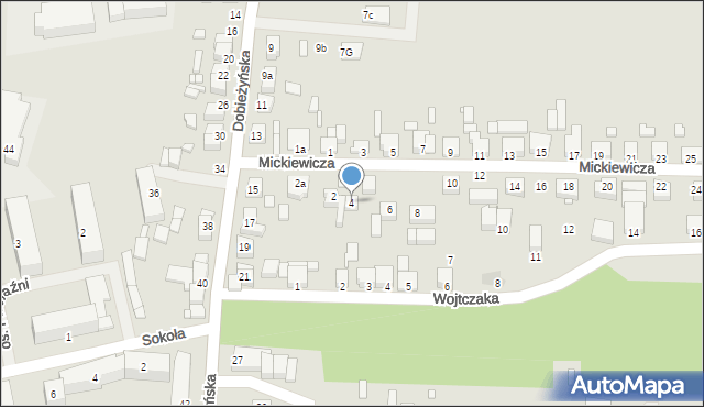 Buk, Mickiewicza Adama, 4, mapa Buk