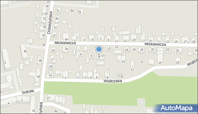 Buk, Mickiewicza Adama, 8, mapa Buk