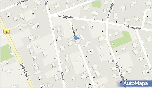 Bukowiec, Mieszka I, 4, mapa Bukowiec