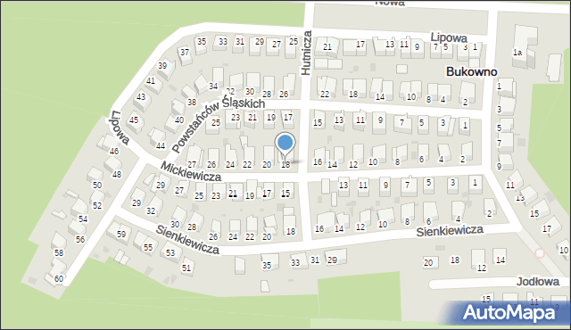 Bukowno, Mickiewicza Adama, 18, mapa Bukowno