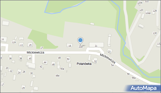 Bychawa, Mickiewicza Adama, 21a, mapa Bychawa