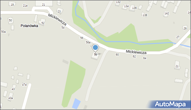 Bychawa, Mickiewicza Adama, 58, mapa Bychawa