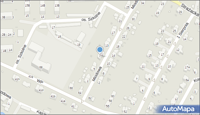 Bystrzyca Kłodzka, Miodowa, 9, mapa Bystrzyca Kłodzka