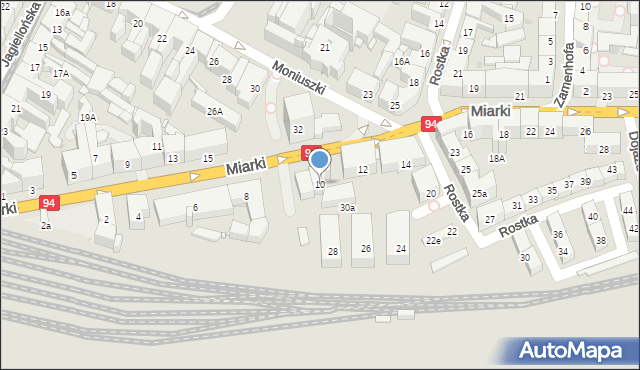 Bytom, Miarki Karola, 10, mapa Bytomia