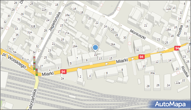 Bytom, Miarki Karola, 11, mapa Bytomia