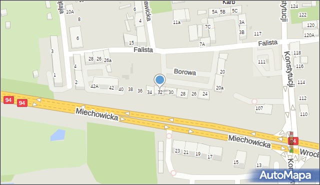 Bytom, Miechowicka, 32, mapa Bytomia