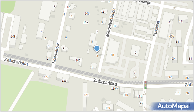 Bytom, Mierosławskiego Ludwika, gen., 3, mapa Bytomia