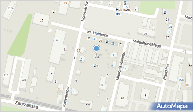 Bytom, Mierosławskiego Ludwika, gen., 9b, mapa Bytomia