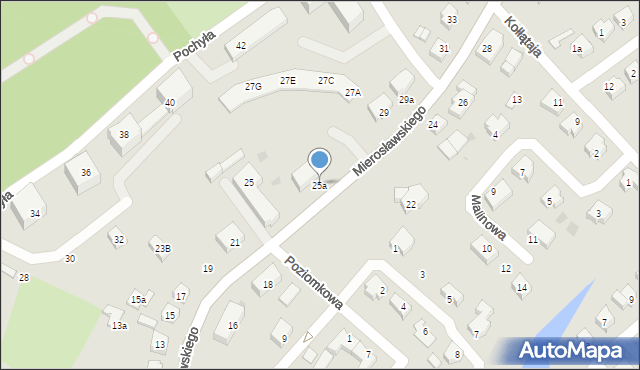 Bytów, Mierosławskiego Ludwika, gen., 25a, mapa Bytów