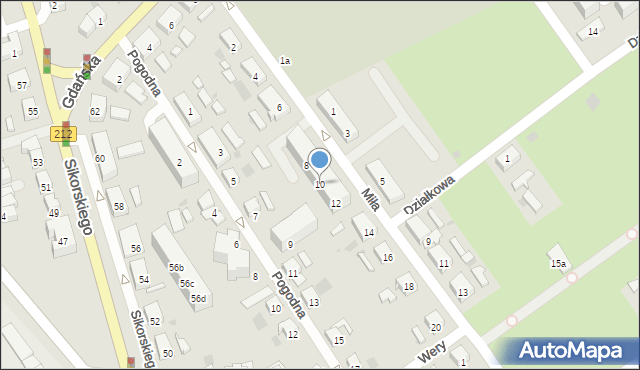 Bytów, Miła, 10, mapa Bytów