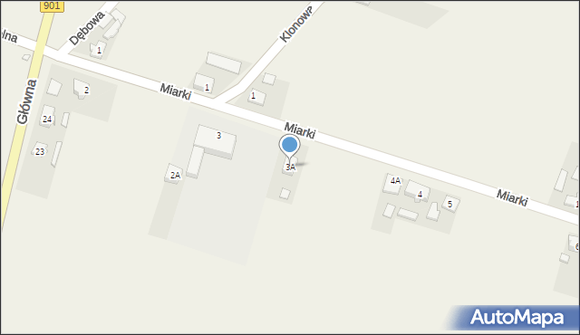 Bzinica Stara, Miarki Karola, 3A, mapa Bzinica Stara