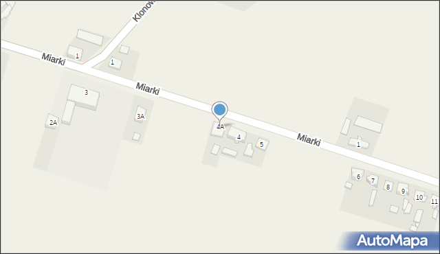Bzinica Stara, Miarki Karola, 4A, mapa Bzinica Stara