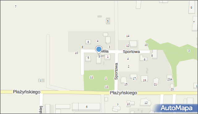 Cedry Wielkie, Miła, 3, mapa Cedry Wielkie