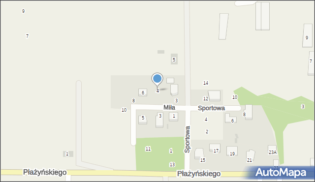 Cedry Wielkie, Miła, 4, mapa Cedry Wielkie