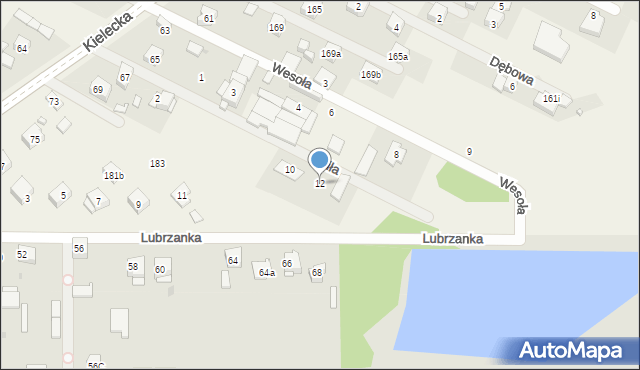 Cedzyna, Miła, 12, mapa Cedzyna