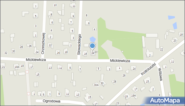 Cegłów, Mickiewicza Adama, 14, mapa Cegłów