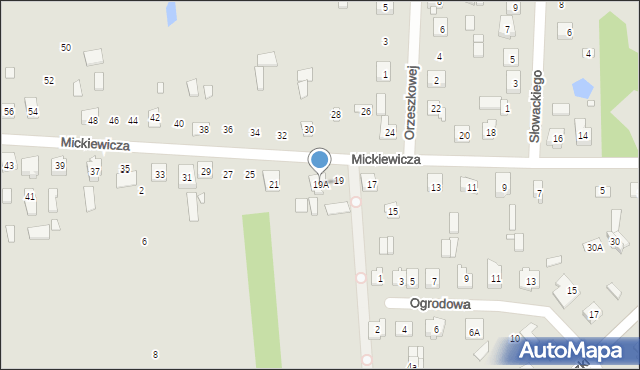 Cegłów, Mickiewicza Adama, 19A, mapa Cegłów
