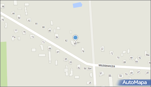 Cegłów, Mickiewicza Adama, 80, mapa Cegłów