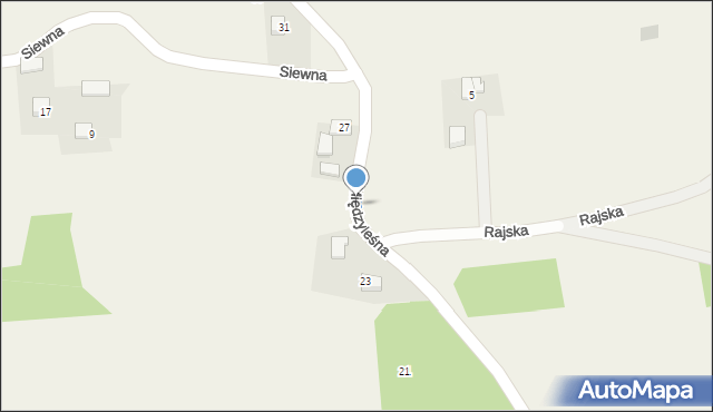 Celiny, Międzyleśna, 25, mapa Celiny